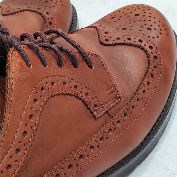Dockers Mens Oxfords Brown Leather Wingtip Lace Up Shoes Size 10.5 M - Picture 7 of 13